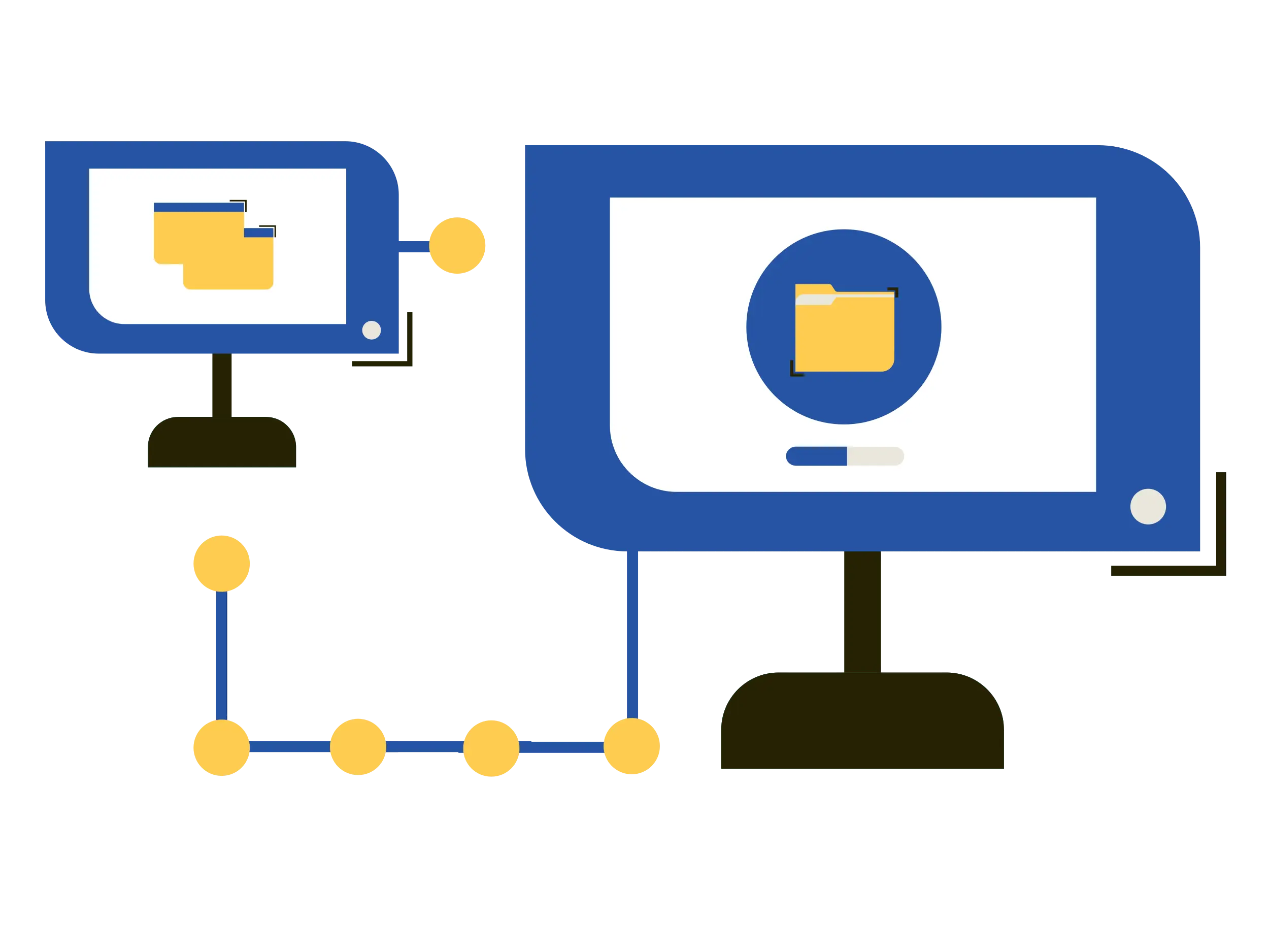 illustration of sharing files between devices