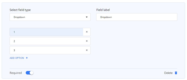 Form dropdown