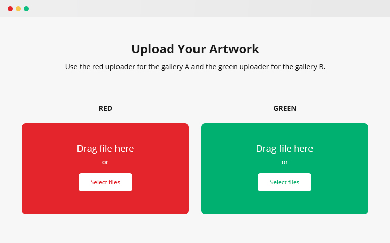 file uploader for arts