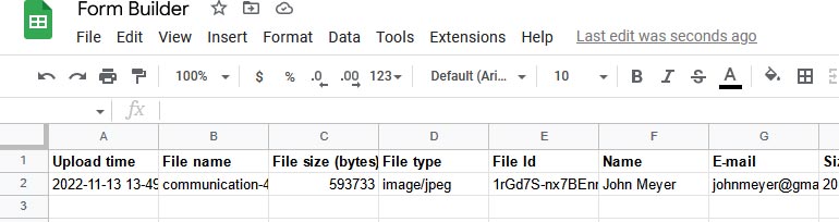 screenshot document structure